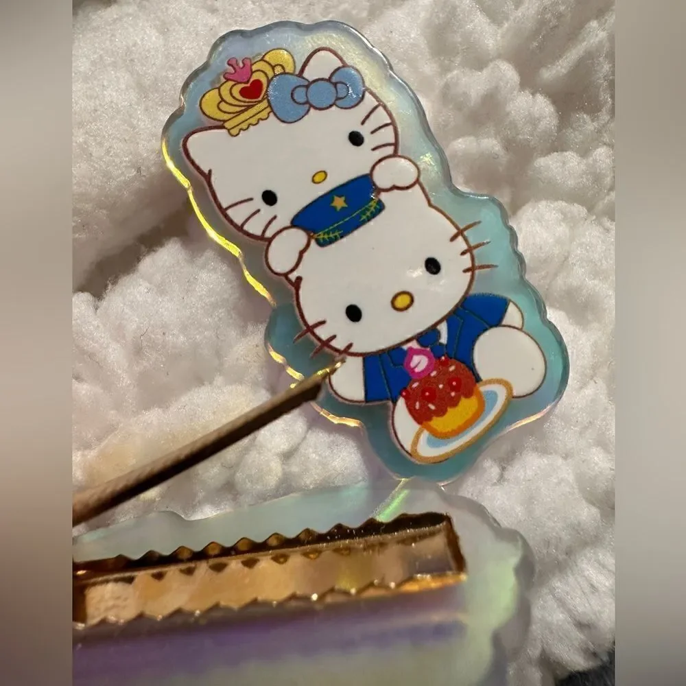Hello Kitty Amazing Hair Clip 2 Pcs  Aurora borealis